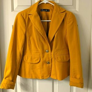 SUPERCUTE 7th Ave NY&Co Fitted Mustard Blazer